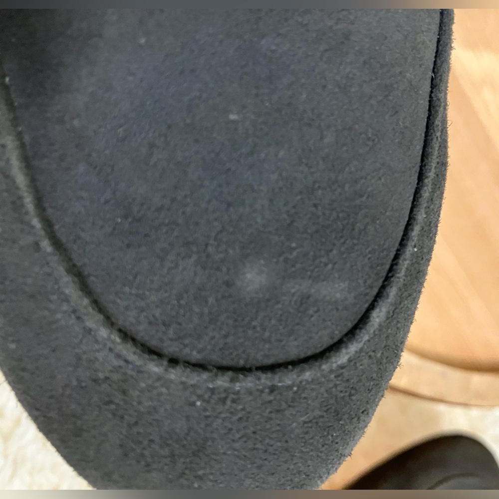 J. Crew Black Suede Leather Penny Loafers Flat Slip-on Size 6.5 - Picture 9 of 10